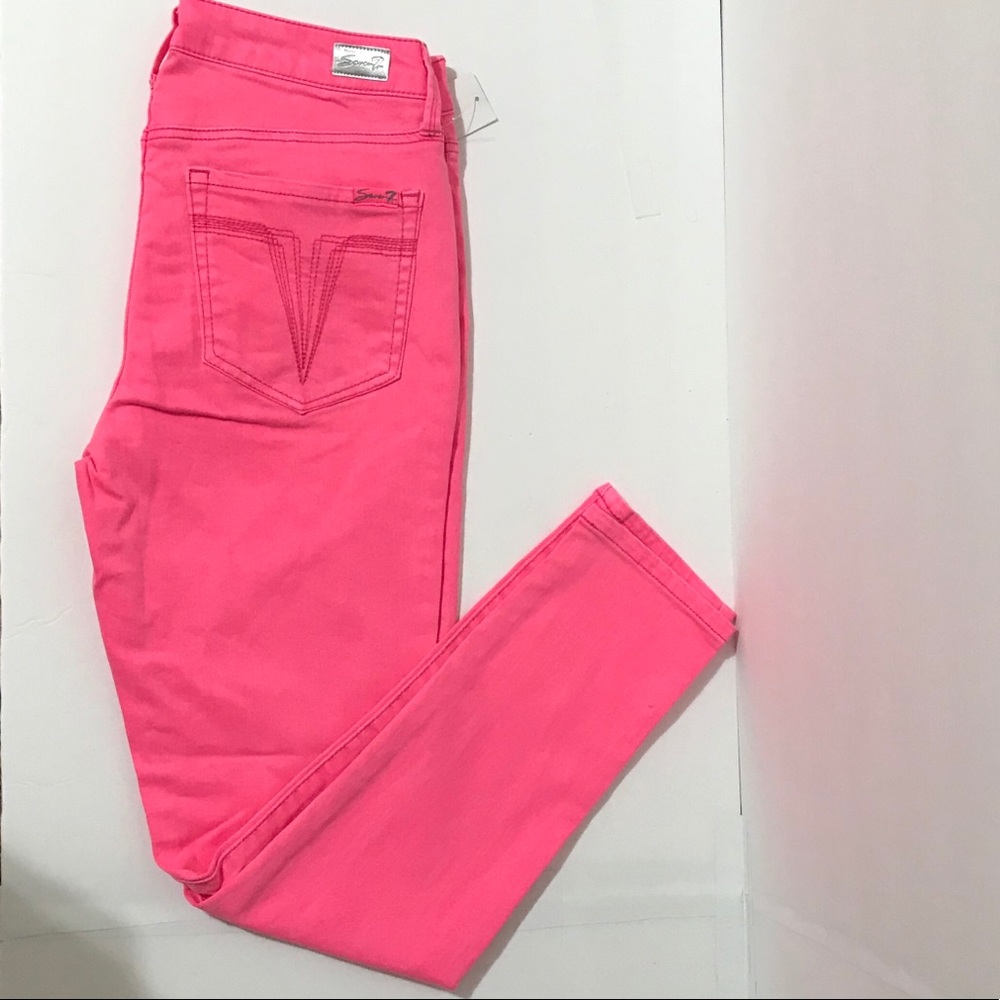 SEVEN 7 High Rise Skinny Denim Pants, Size 8